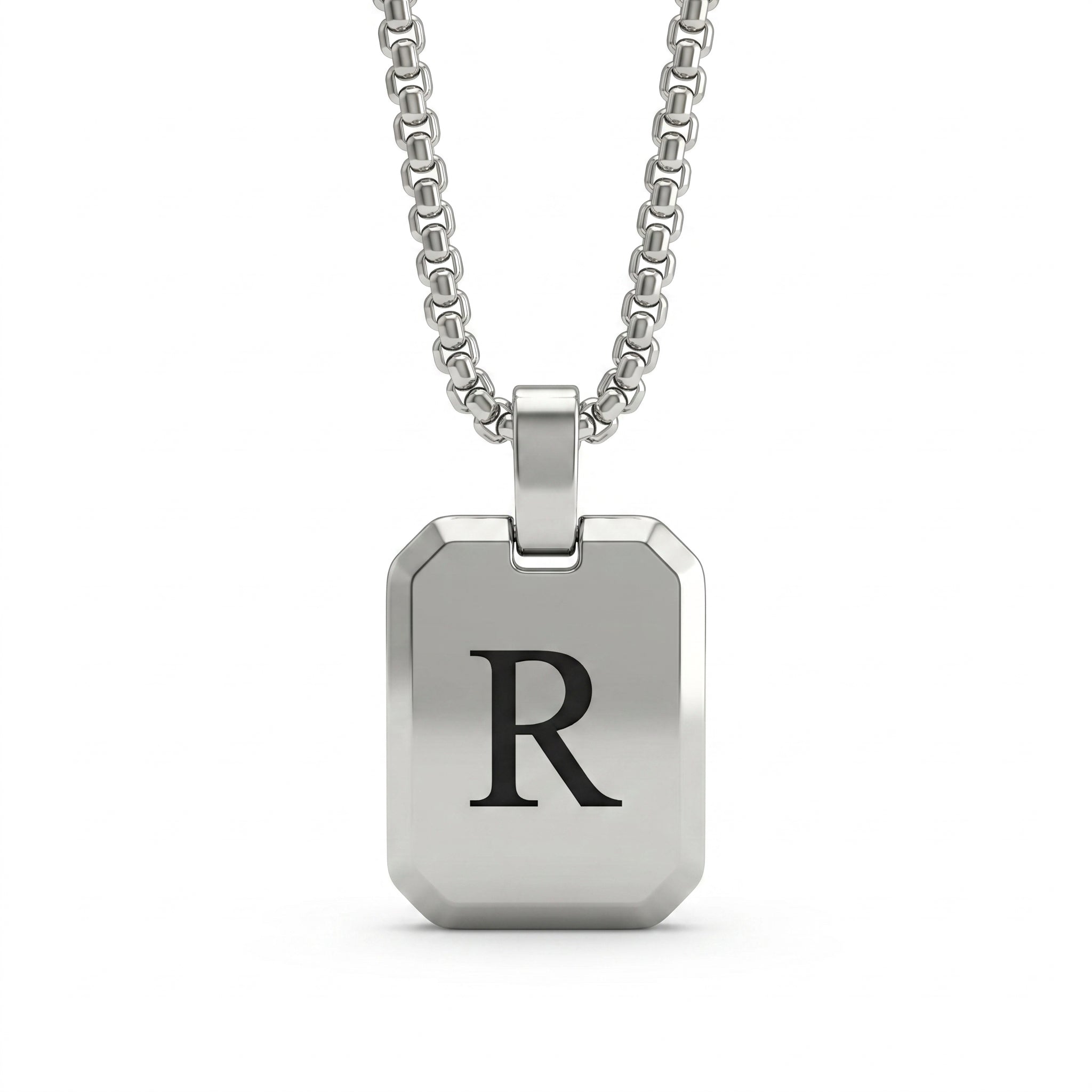 Initial Necklace "Tag"