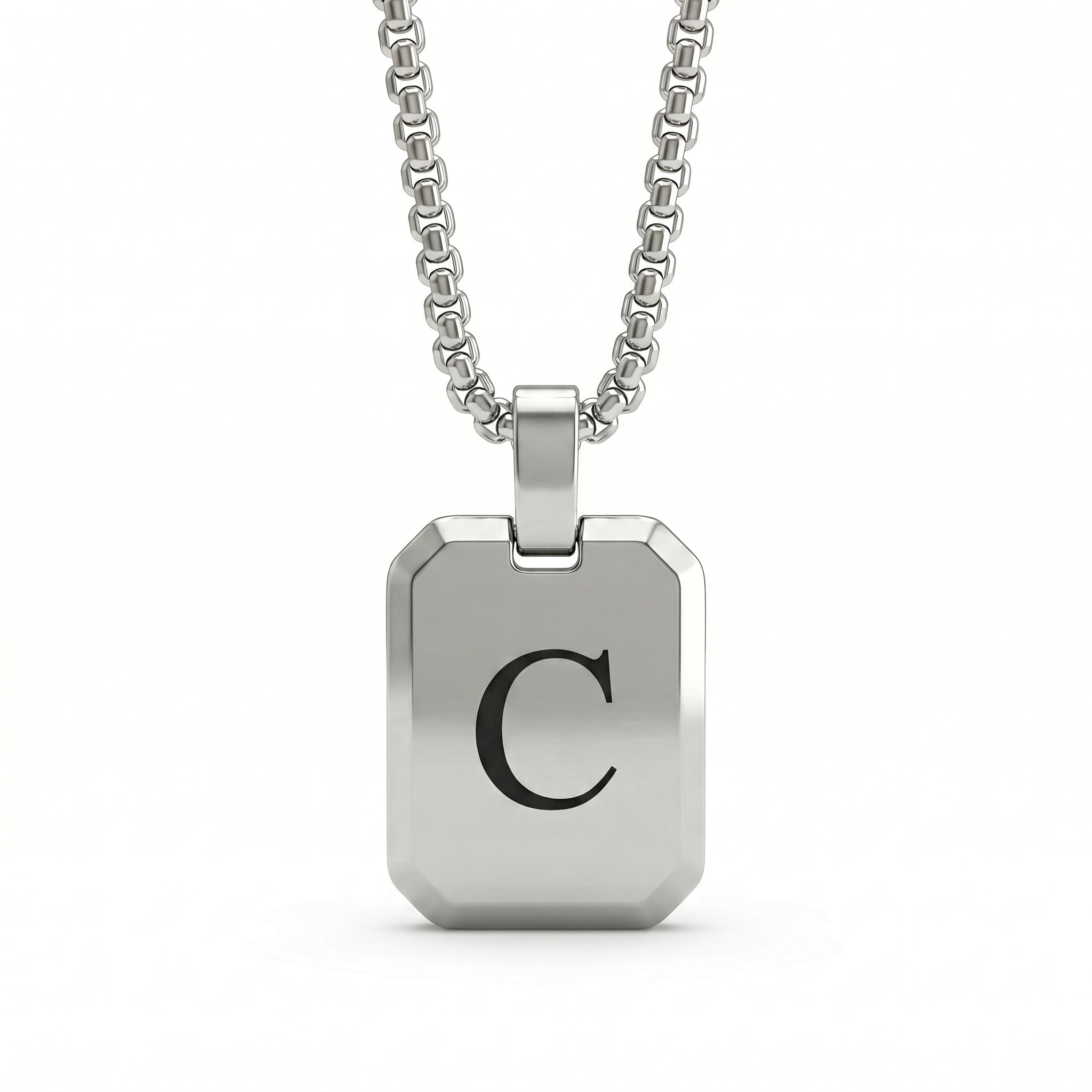Initial Necklace "Tag"
