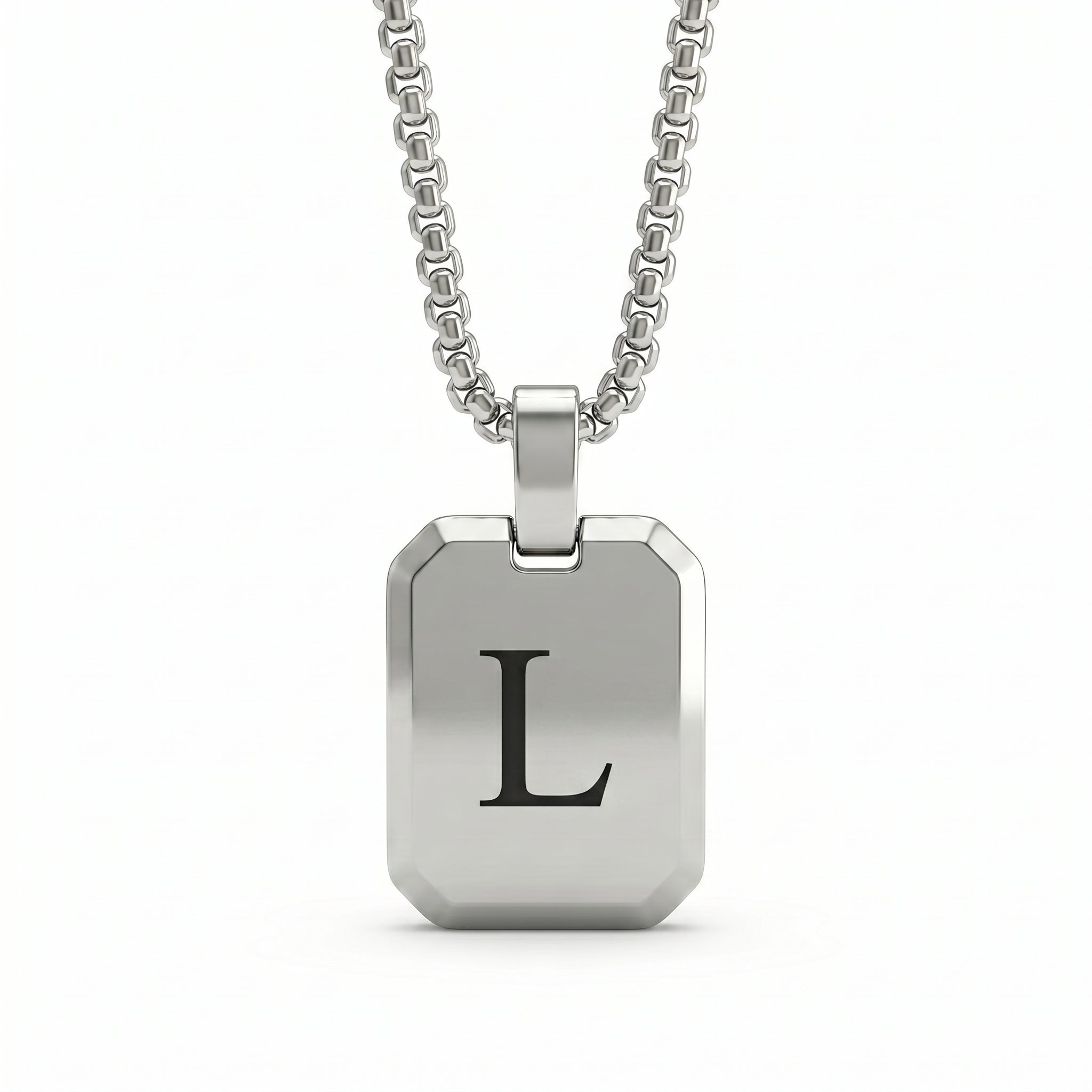 Initial Necklace "Tag"