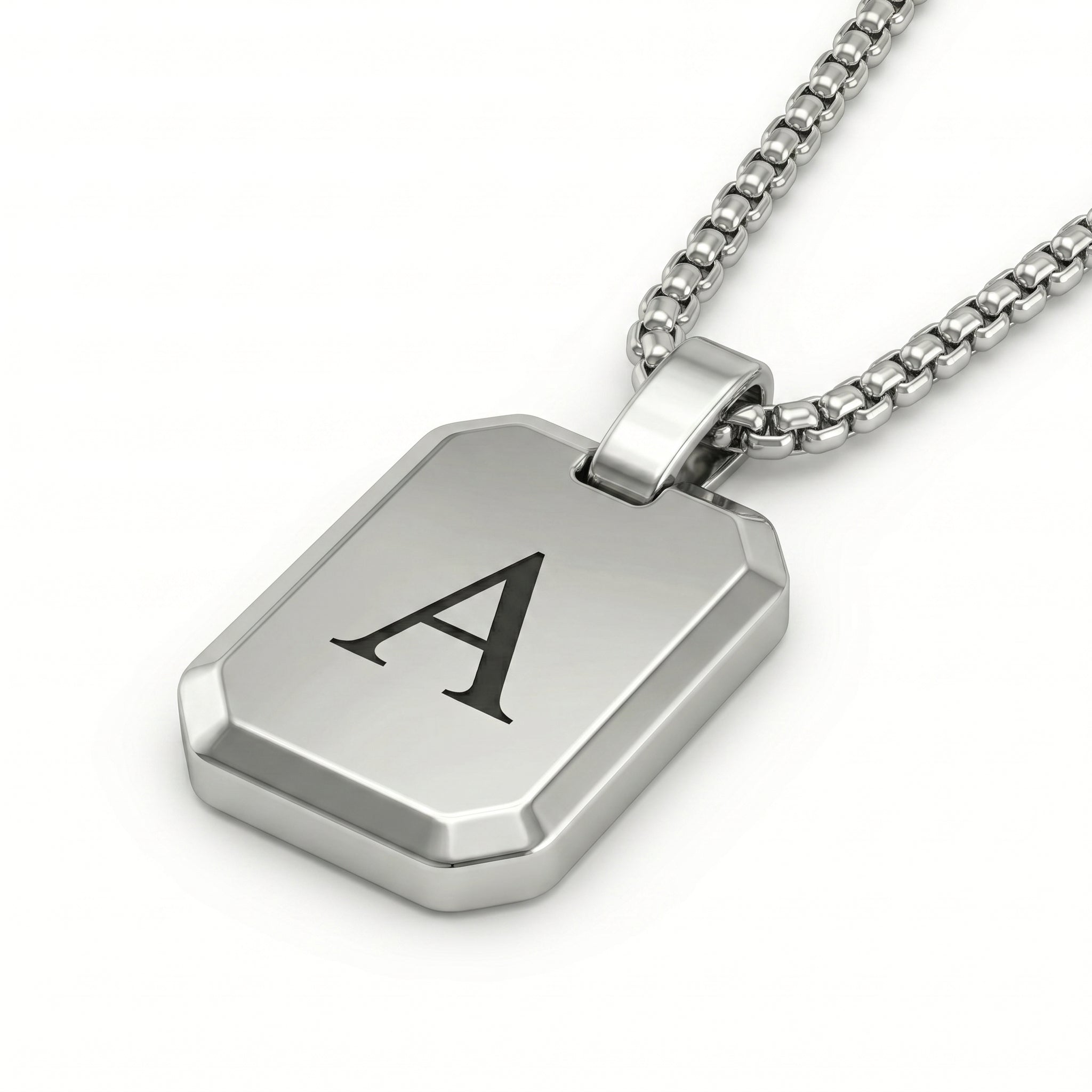 Initial Necklace "Tag"