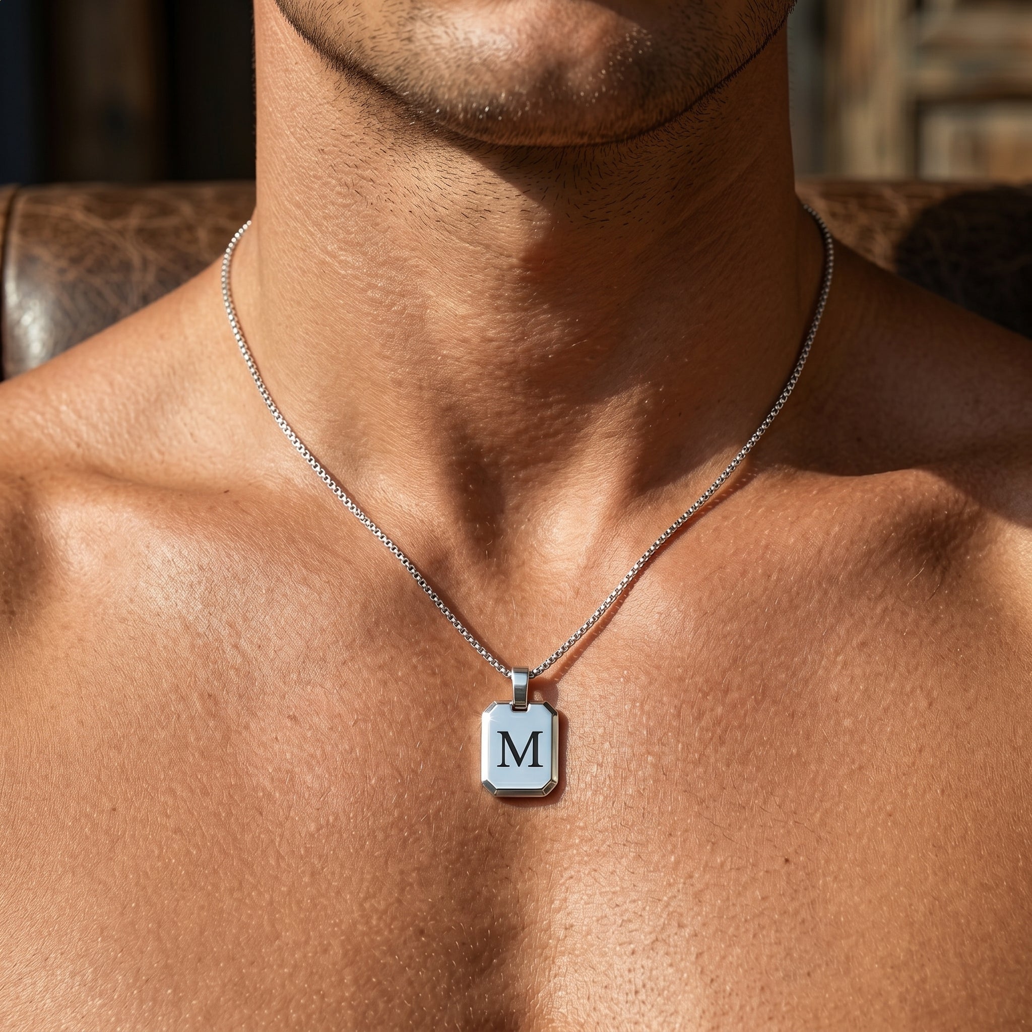 Initial Necklace "Tag"
